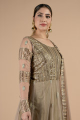 Embellished net anarkali with dupattaDSC09331