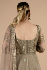 Embellished net anarkali with dupattaDSC09333