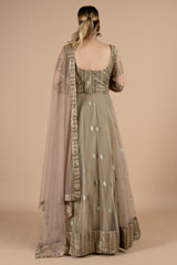 Embellished net anarkali with dupattaDSC09334