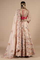 Multicolor floral thread work lehenga setDSC09308
