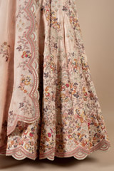 Multicolor floral thread work lehenga setDSC09310