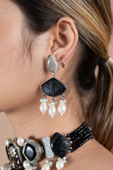 Black and silver antique choker setDSC09047