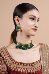 Emerald Green Antique Choker Set