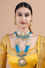 Blue Kundan Beaded SetDSC08369