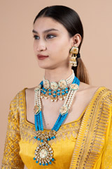 Blue Kundan Beaded SetDSC08371
