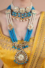 Blue Kundan Beaded SetDSC08373