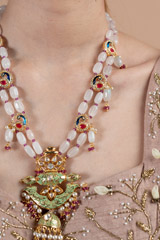 Pista Green Beaded Necklace SetDSC08232