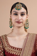 Green Kundan Earring with MangtikaDSC08332