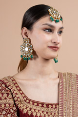 Green Kundan Earring with MangtikaDSC08334