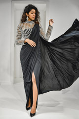 Black Saree Gown_DSC2134