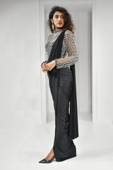 Black Saree Gown