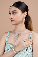 Zircon Studded Necklace SetDSC08674