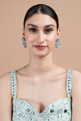 Violet Blue Zircon Earrings