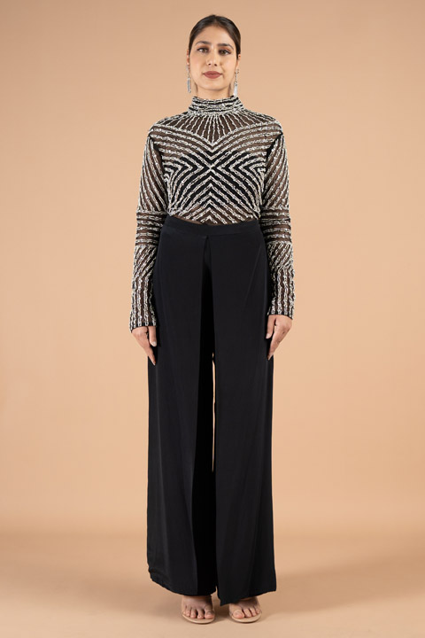 Black Pants And Top Set