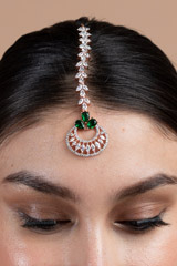 Rose Gold Zircon Studded Necklace SetDSC08795