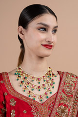 Beaded Rani Haar NecklaceDSC08299