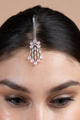 Salmon Pink Zircon Necklace SetDSC08592