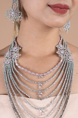 Zircon Layered Necklace Set