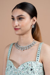 Zircon Studded Necklace SetDSC08642