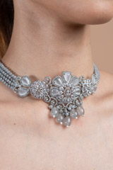 Grey Zircon Studded NecklaceDSC08782