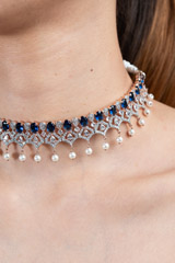 Blue Zircon Necklace SetDSC08757