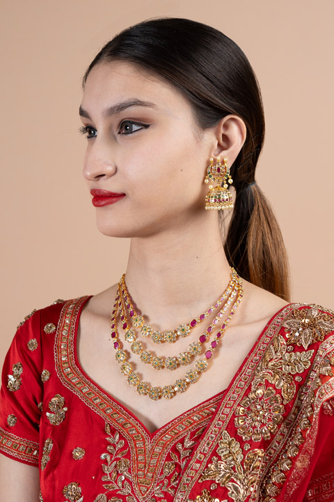 Jadau Rani Haar Necklace Set