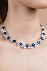 Dark blue zircon studded necklace setterDSC08749