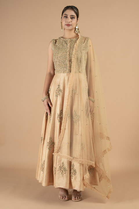 Anarkali Gown with Butti Work