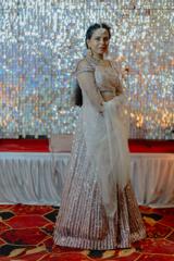 Soft Pink Sequin Lehenga Set1