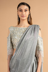 Metallic Pre-Draped SareeDSC00419