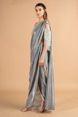 Metallic Pre-Draped SareeDSC00421