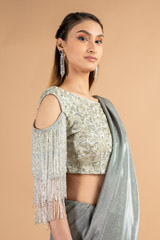 Metallic Pre-Draped SareeDSC00423