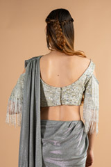 Metallic Pre-Draped SareeDSC00425