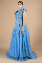 Celestial Blue Embellished Tulle GownDSC08966