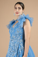 Celestial Blue Embellished Tulle GownDSC08967