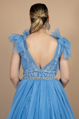 Celestial Blue Embellished Tulle GownDSC08975