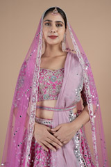 Light Fuscia Pink Bridal LehengaDSC08995