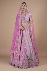 Light Fuscia Pink Bridal LehengaDSC08996