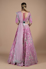 Light Fuscia Pink Bridal LehengaDSC09005