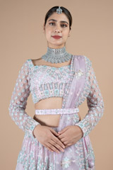 Pastel Pink Embroidered Lehenga SetDSC08987