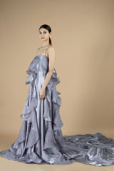 Pearl blue layered ruffled gownDSC09136