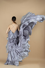 Pearl blue layered ruffled gownDSC09150