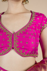 Rani pink deep neck structured blouse3