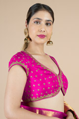 Rani pink deep neck structured blouse5