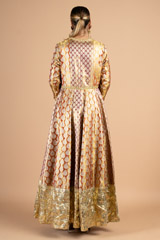 Silk brocade woven Anarkali gownDSC01376