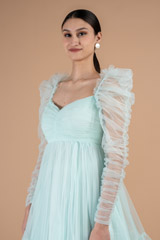 Aqua tulle infinity gownDSC01028