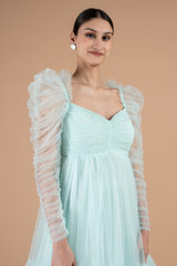 Aqua tulle infinity gownDSC01029