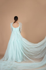 Aqua tulle infinity gownIMG_9831