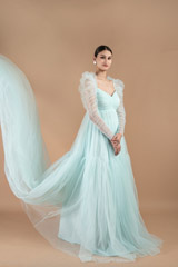 Aqua tulle infinity gownIMG_9832
