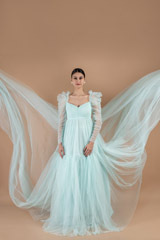 Aqua tulle infinity gownIMG_9833